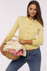 lemon cashmere + merino wool cardigan