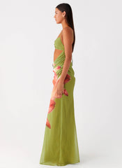 Tropic Rush Cut Out Maxi Dress - Jungle Floral
