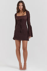 espresso lace dress
