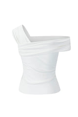 BASE Contour Luxe Form Off Shoulder Top White