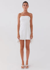Last Fling Tube Mini Dress - White