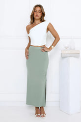One Off Maxi Skirt Sage