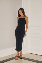 Chic In Barcelona Midi Dress Black