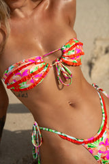 LILISROSE Hanalei Swim Top Tropical Print