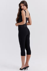 black capri trousers