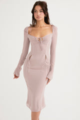 crystal cutout midi dress