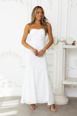 Sea Kissed Strapless Maxi Dress White