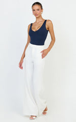 Jamie Bodysuit - V Neck Bodysuit in Navy