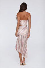 Sparkle Vibes Only Sequin Midi Skirt Multi
