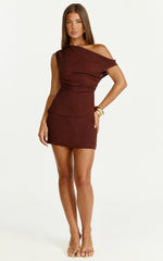 Robilyn Skort - Linen Look Skort in Chocolate