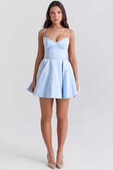 cinderella blue tulle mini dress