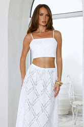 Ocean Air Oasis Crop Top White