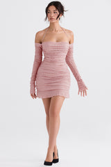 soft pink crystallised dress