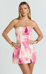 Catharine Mini Dress - Peach