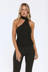 Enter In Style Crop Top Black