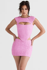 pink mini skirt