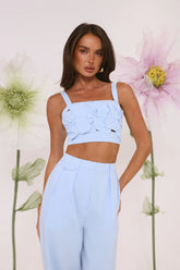 Summer Reverie Crop Top Blue