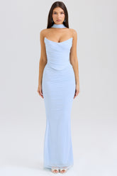 bluebell fluted hem maxi skirt