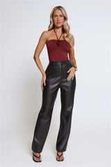 Born To Tease Halter Top Wine