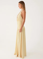 Makena Halter Maxi Dress - Yellow
