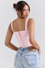 strawberry shortcake gingham corset