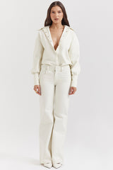 ivory denim shirt