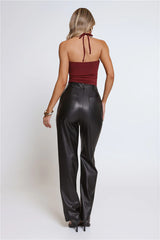 Born To Tease Halter Top Wine