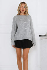 Snowdrift Dream Sweater Knit Grey