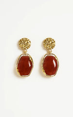 Beverly Resin Drop Gold Earrings in Gold