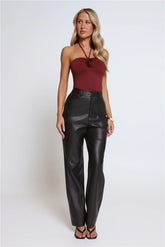 Born To Tease Halter Top Wine