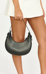 Henrietta Bag - Half Moon Shoulder Bag in Black