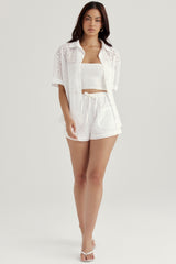 white broderie anglaise shirt