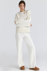 ivory wool chunky knit sweater