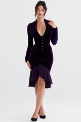 dark purple velvet corset dress