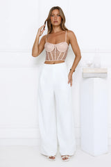 She's Dazzling Crop Top Rose Gold