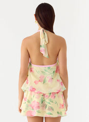 Read Your Mind Mini Dress - Lemon Soleil