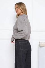 Glacial Glow Knit Sweater Grey