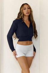 BASE For The Girls Zip Up Hoodie Navy