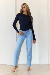 BASE Contour Simple Long Sleeve Top Black