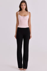 pink mesh corset top