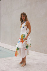 Rosewater Reverie Maxi Dress White