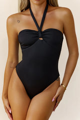 BASE Contour Soft Statement Halter Bodysuit Black