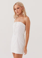 Bronwyn Broderie Mini Dress - White