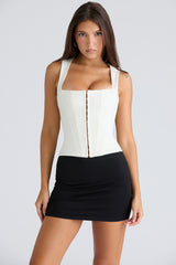 ivory fitted corset top