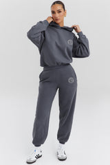 slate fleece back jogging trousers