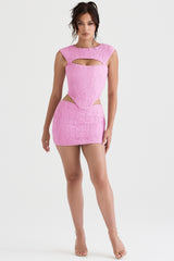 pink mini skirt