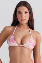 floral print bikini top