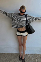 Bloom Long Sleeve Top Onyx Stripe