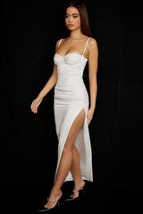 ivory satin corset dress