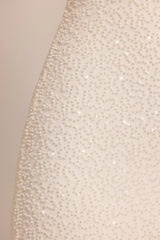 Embellished Square Neck Mini Dress in White